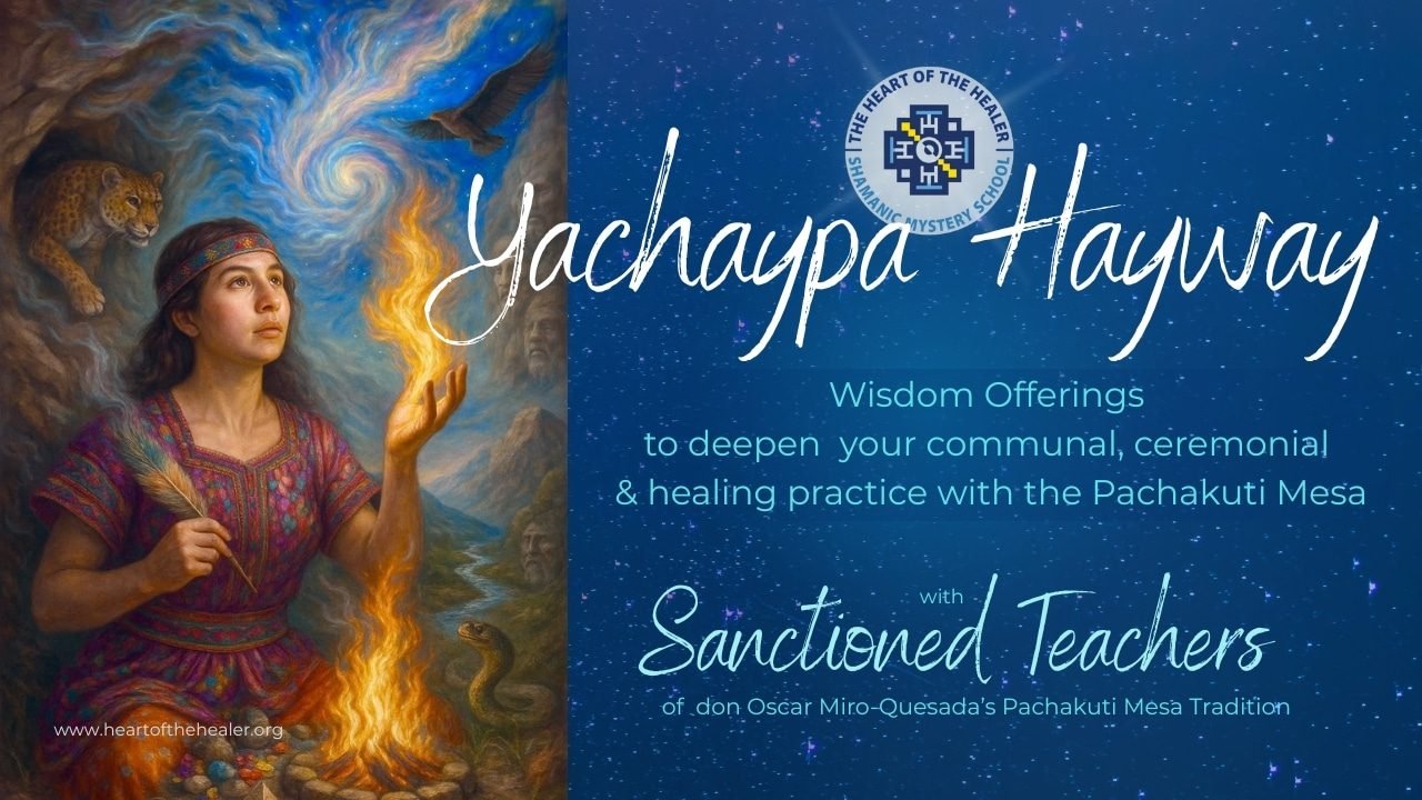 Woman with flame and blue background, invoking wisdom.